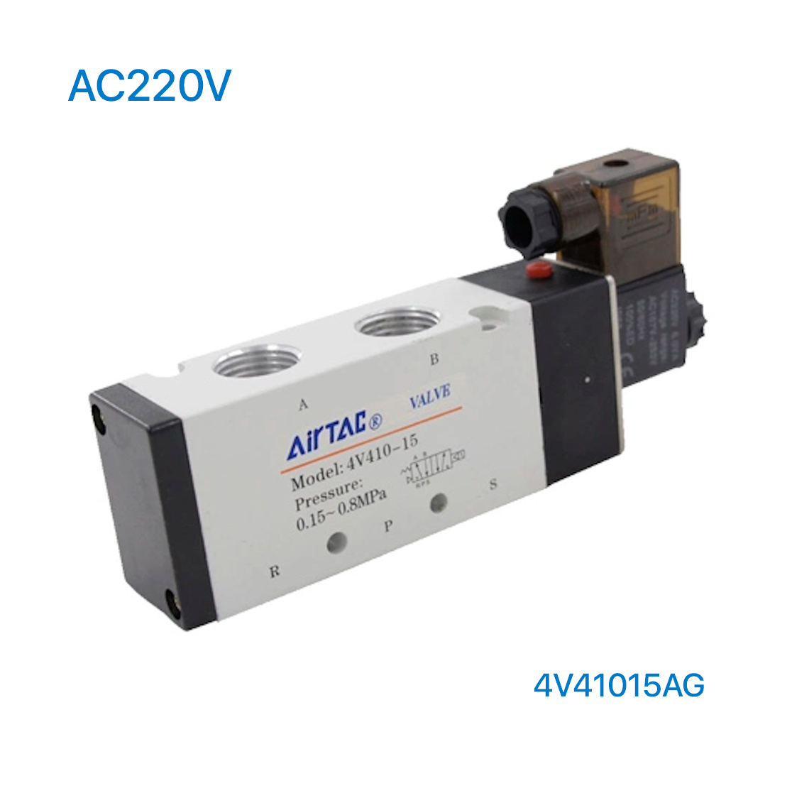 Airtac Pneumatic Air Single Solenoid Valve Way V